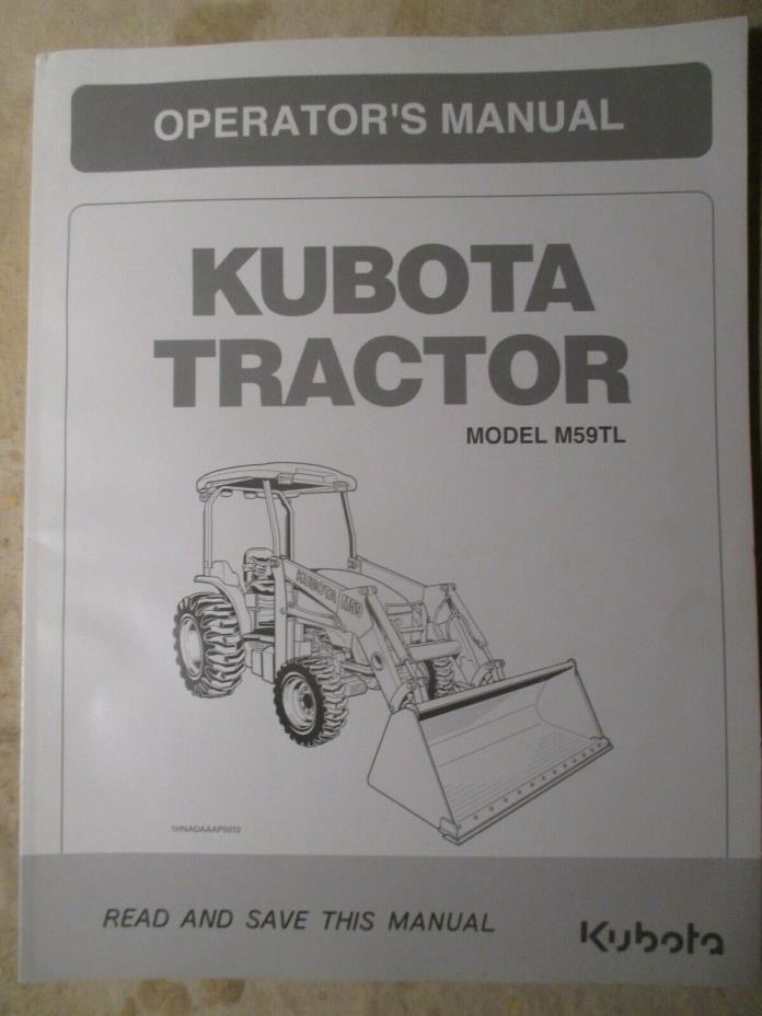 Kubota M59TL Operators Manual 32791-19711