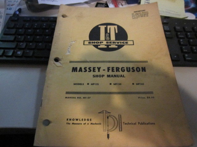 MASSEY FERGUSON MF 135, MF150, MF165,   SHOP MANUAL  No. -27 used