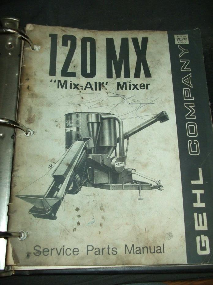 Gehl 120 Mix-All Mixer Service Parts Manual
