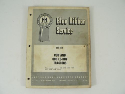 Cub / Cub Lo-Boy Tractors International Harvester Shop Service Manual VTG IH