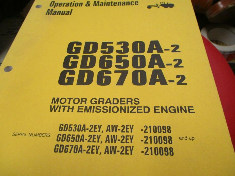 Komatsu GD530A-2 GD650A-2 GD670-2 Motor Graders Operation & Maintenance Manual