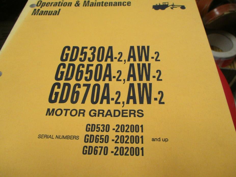 Komatsu GD530A-2 AW-2 Motor Graders Operation & Maintenance Manual 1995