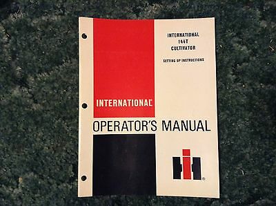 1096563R2 - is a New Original Operators Manual for an IH 144T Cultivators