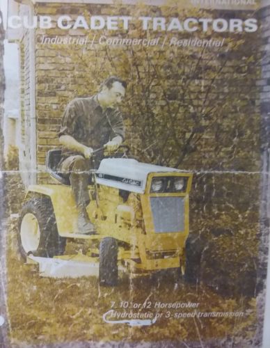 IH Cub Cadet 73 106 126 107 127 Lawn Garden Tractor COLOR Sales Brochure Narrow