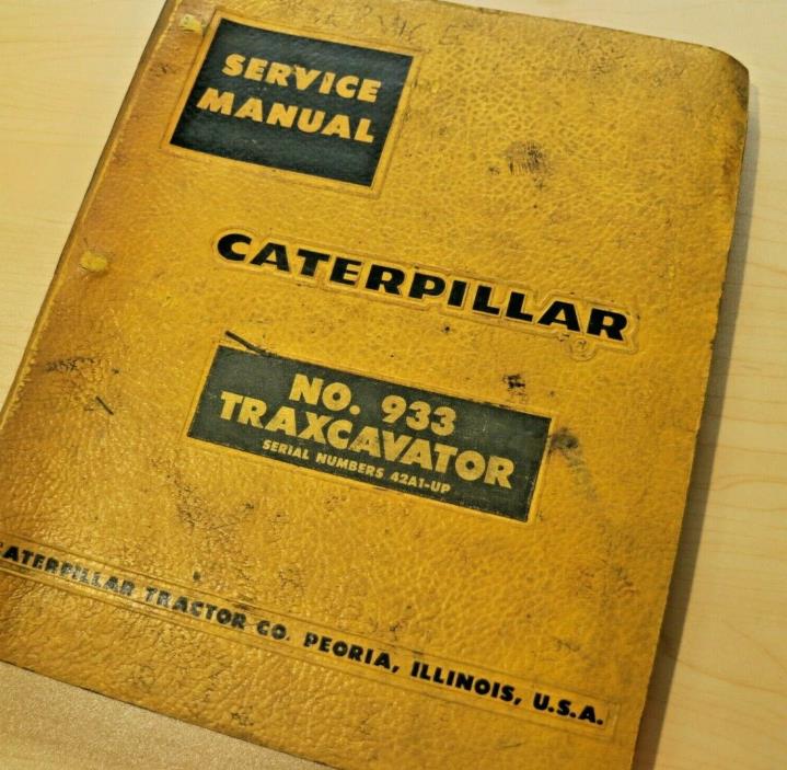 CAT Caterpillar 933 Traxcavator Repair Service Manual crawler track loader book