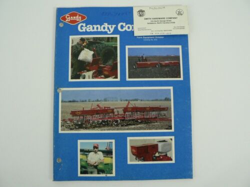 VTG Gandy Company Farm Equipment Division Catalog 1980 Owatonna MN Agriculure