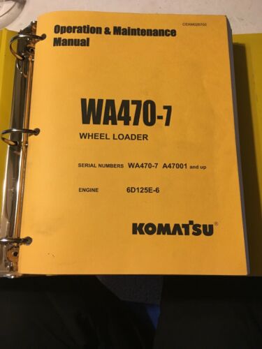 Komatsu WA470-7 Wheel Loader Maintenance And Parts Manuals