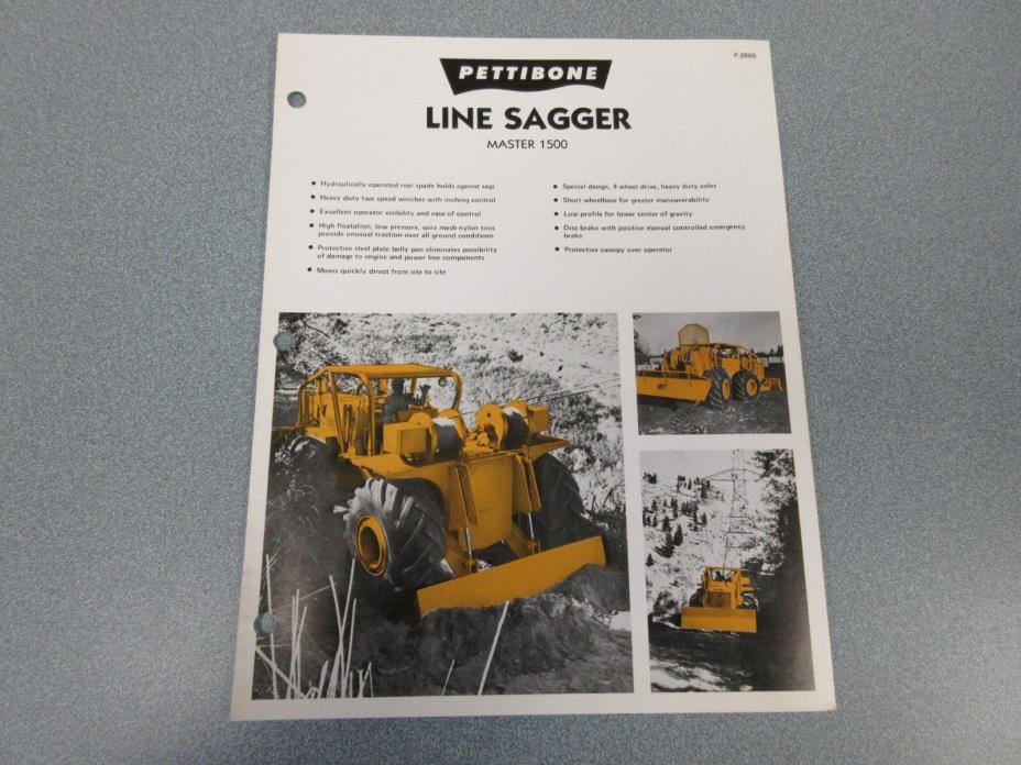 Rare Pettibone 1500 Line Sagger Sales Sheet