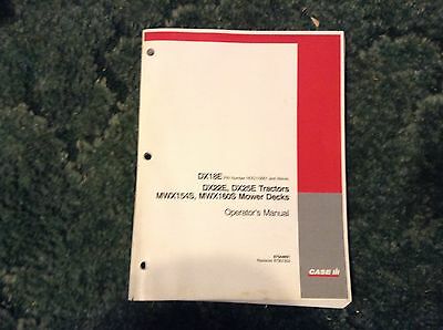 87544691 - A New Operators Manual For A CaseIH DX18E, DX22E, DX25E Tractors