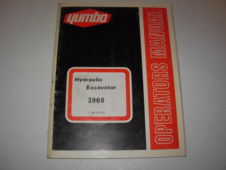Yumbo IHC 3960 Excavator Operator's Manual , 1970 , English
