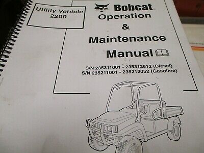 Bobcat 2200 Utility Vehicle Operation & Maintenance Manual