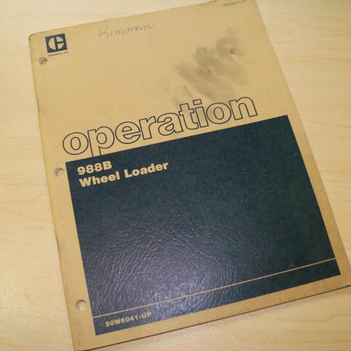 CAT CATERPILLAR 988B Wheel Loader Owner Operator Operation Manual book guide 50w