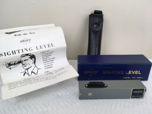 Vintage SWIFT SIGHTING LEVEL 590-J w/ Case + Box  #H