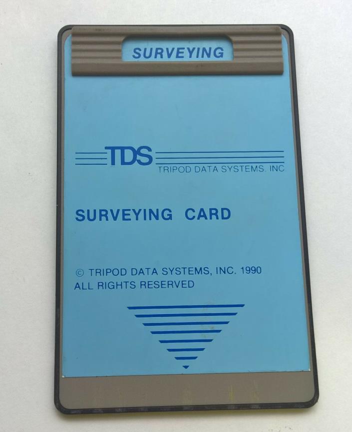 TDS SURVEY Surveying Card for HP 48GX HP 48SX calculator Survey