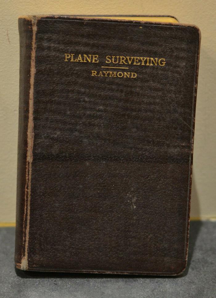 Plane Surveying - William G Raymond - 1914 Great American Book Co Red Leather