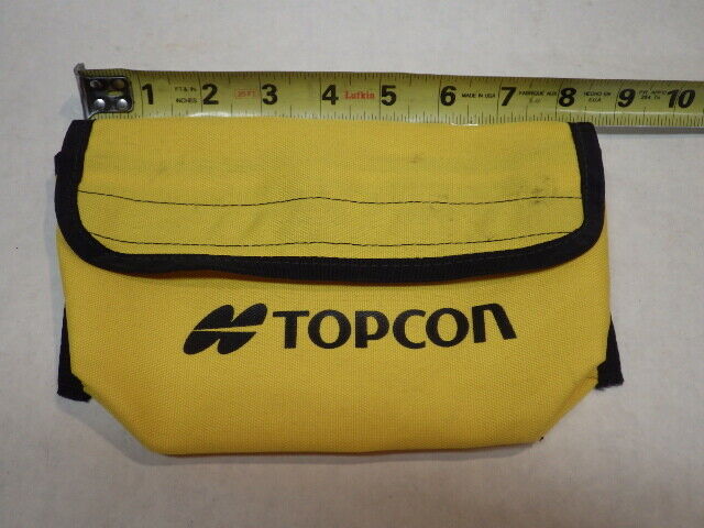 TOPCON Yellow Pouch Bag Case Nylon Hook & Loop Closing