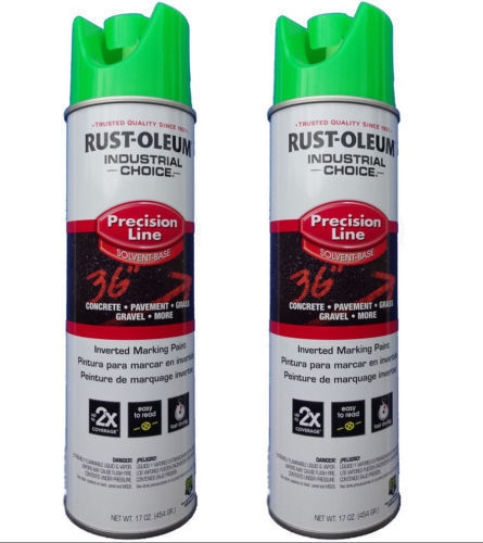 Rust-Oleum Survey Grade Flo Green 203023 Inverted Marking Paint Two (2) Cans