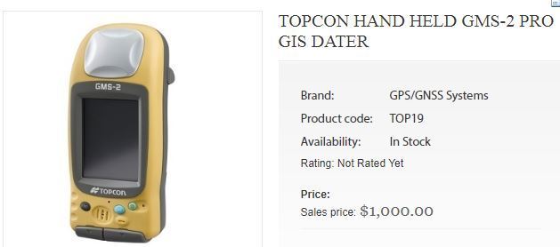 Topcon GMS-2 PRO GIS Dater