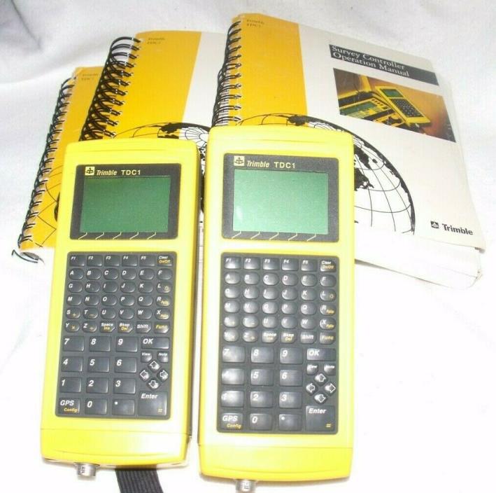 2 Trimble TDC1 Data Collection Device with Manuals and Books