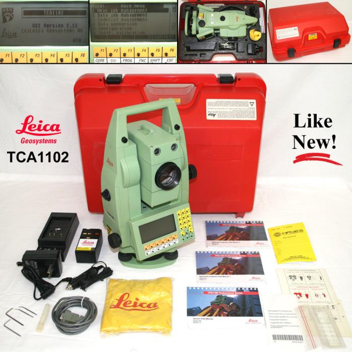 Leica TCA1102 Professional High-End Surveying Instrument Kit - TPS1100 Series