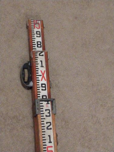 Vintage Surveying measuring stick Grade Rod 15 ft. By John wood made in Canada