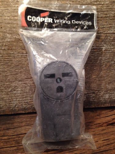 Brand New Cooper Power Outlet 1232 Surface Mount 2 Pole 3 Wire Grounding New!