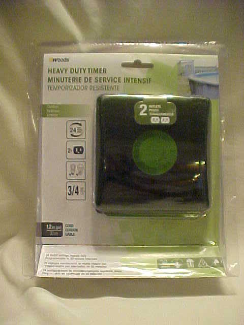 Woods 50012 Outdoor 24-Hour Heavy Duty Mechanical Timer w/ 2-Outlet