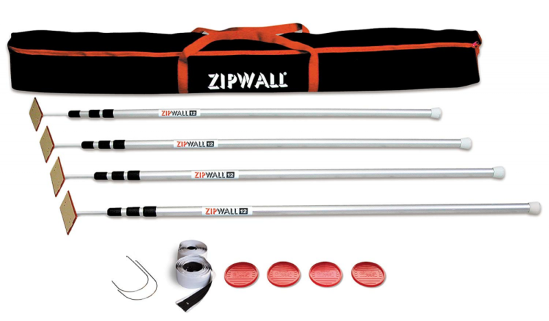 ZipWall 12' 4-Pack Spring-Loaded Poles for Dust Barriers, SLP4