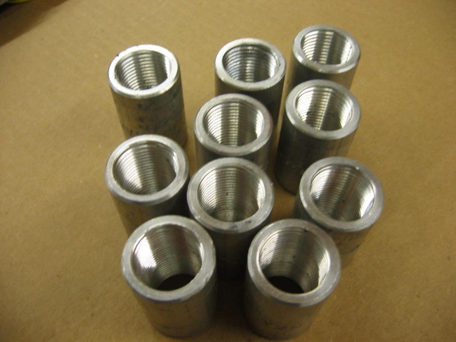 (10 pc)  Aluminum Coupling Tubular Threaded 1/2