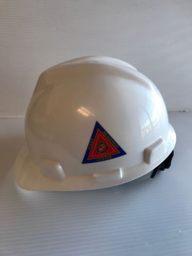MSA WHITE V-Gard Cap Safety Hard Hat USMC MARINES Fleet Readiness Center East