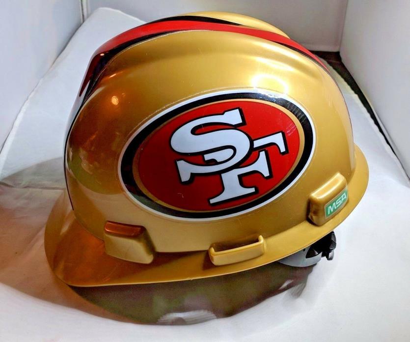 San Francisco 49rs Football NFL Team Construction Hard Hat MSA V-Gard Medium