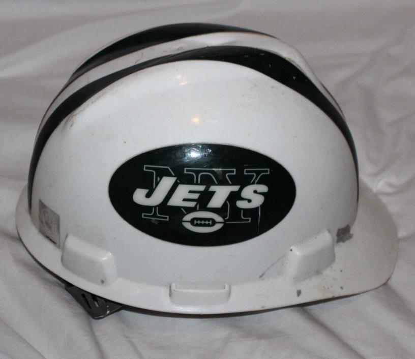 MSA V-GARD NY JETS FOOTBALL THEME CERTIFIED SUSPENSION HARD HAT OR CAP MEDIUM!