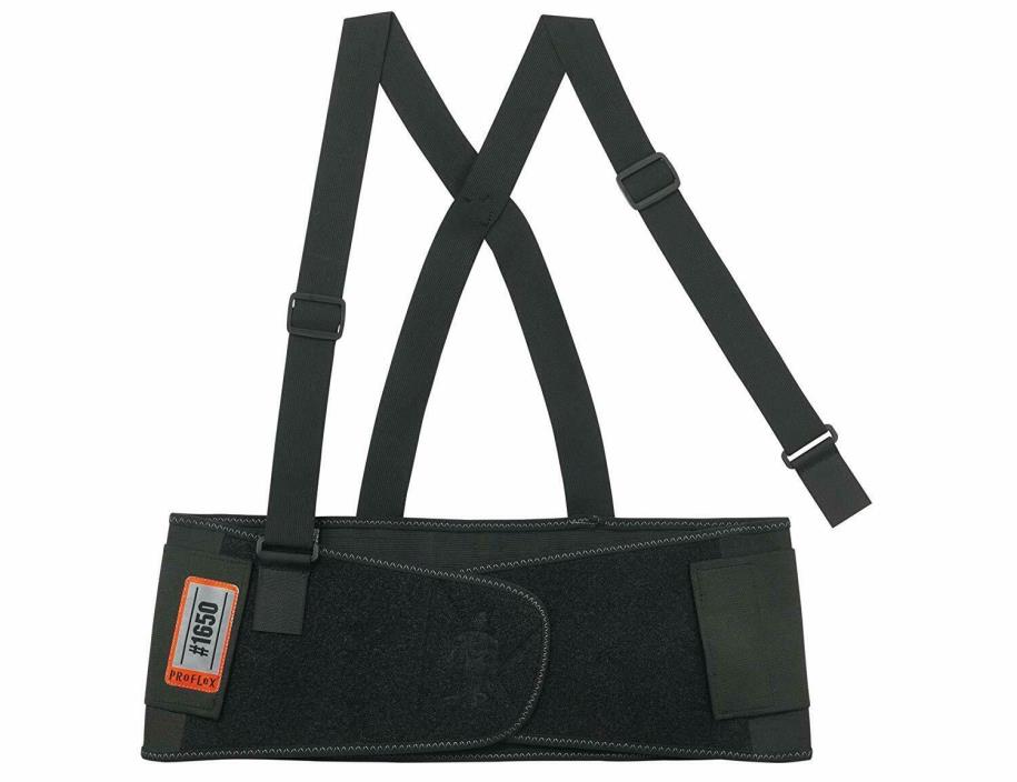 Ergodyne ProFlex 1650 Economy Elastic Back Support Belt, Black
