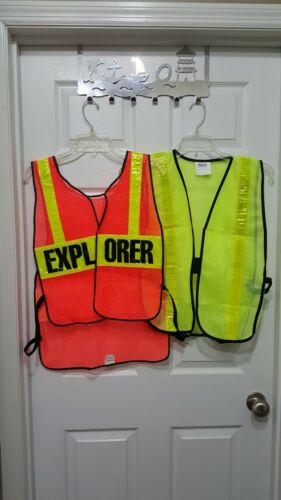 Work Vest or Cosplay Florescent Color 2 Vest (Orange XL),(Yellow Sm)