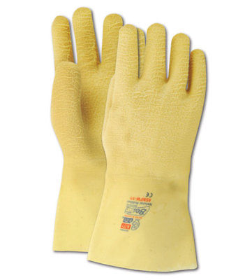 Showa Best Guard Nitty Gritty 2482 Yellow Rubber Coated Gloves, 12 Pair