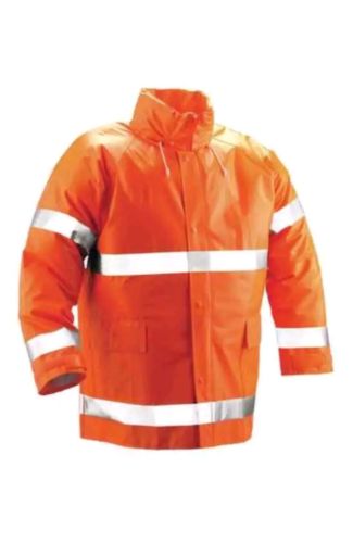 Tingley mens Rain Jacket Hi Vision Orange XL Comfort Brite reflective stripes