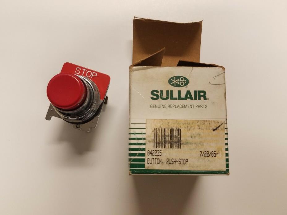 Genuine OEM Sullair Stop Switch, Push Stop Button 42235