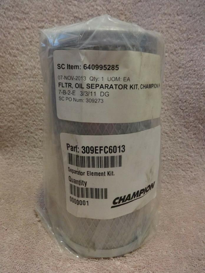 CHAMPION OIL SEPARATOR FILTER KIT 309EFC6013 W/ O-RINGS AND SEALANT, NEW IN WRAP