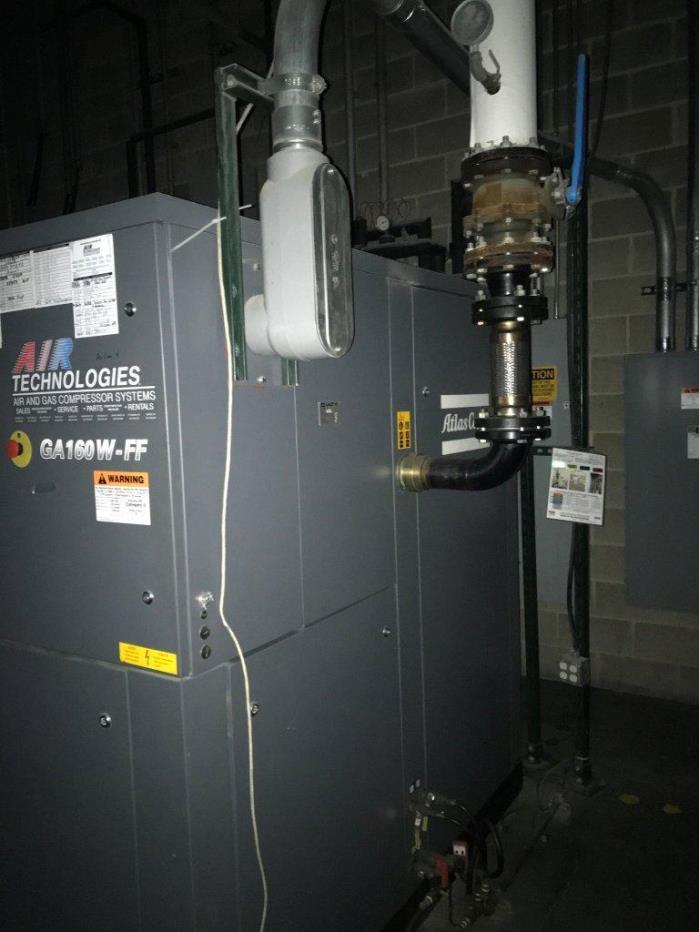 2006, 224 HP Atlas Copco GA 160 Rotary Screw Air Compressor with Dryer