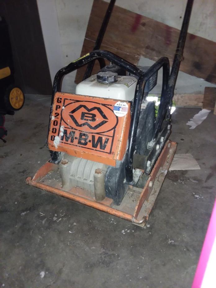 gp2000 mbw plate compacter walk behind good condition
