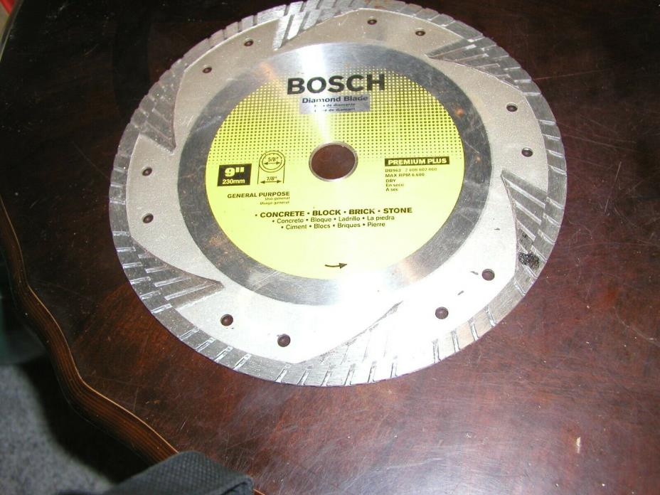 BOSCH Premium Plus DB963 Wet/ Dry Cutting Diamond Circular Saw Blade, 9