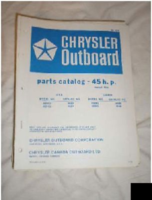 Chrysler Outboard Parts Catalog 45 HP
