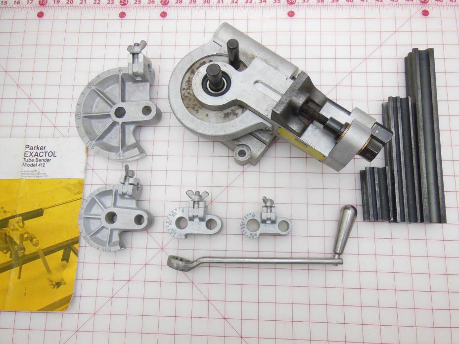 Parker Model 412 Tube Bender 4x3/4 6x15/16 8x2 12x3 1/4-3/4