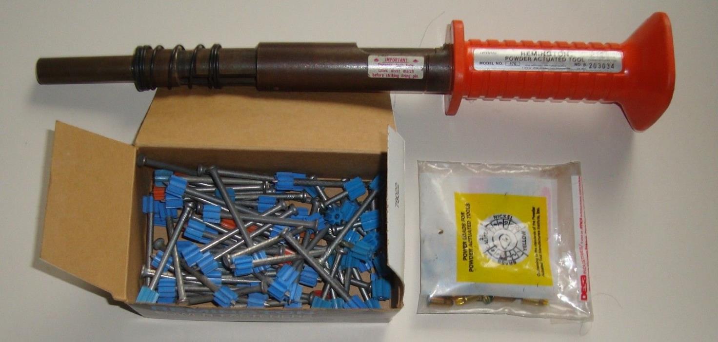 Remington No 476 Powder Actuated Fastening Tool + Some Power Loads/Nails (inv274