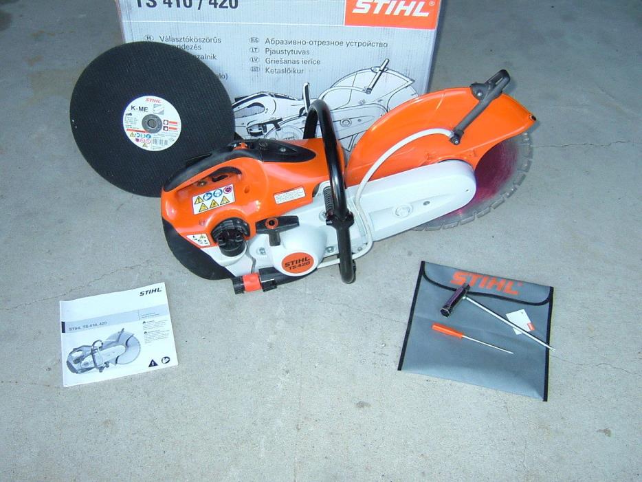 STIHL TS 420 Cutquik 14” Professional  Concrete Saw and steel blade.!!!!