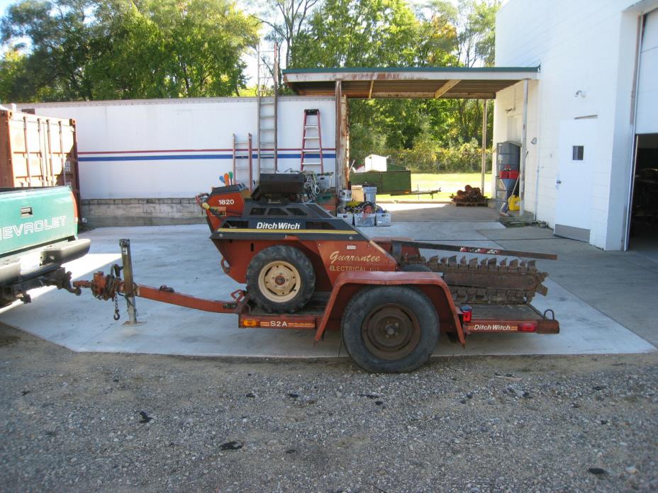 2006 Ditch Witch 1820H Walk Behind Trencher w/ Ditch Witch S2A Trailer 1820 Used