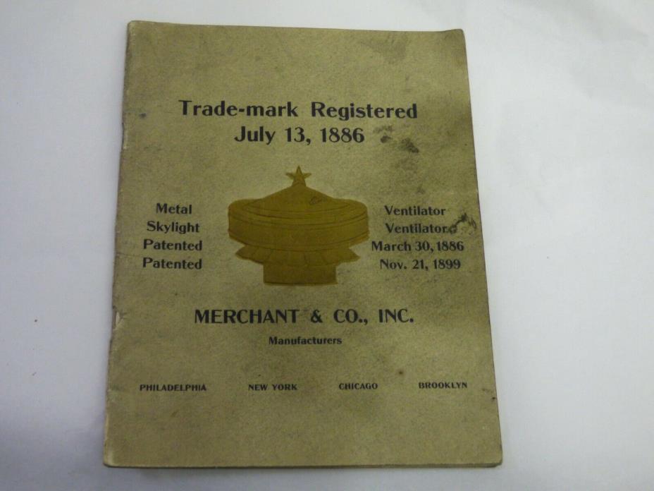 1898 Star Ventilator catalog brochure - metal archit. products Merchant & Co