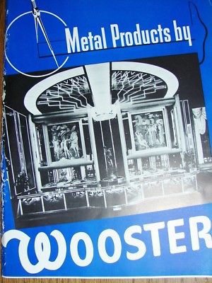 1938 WOOSTER Ohio METAL Products ART DECO Architectural Installations Catalog