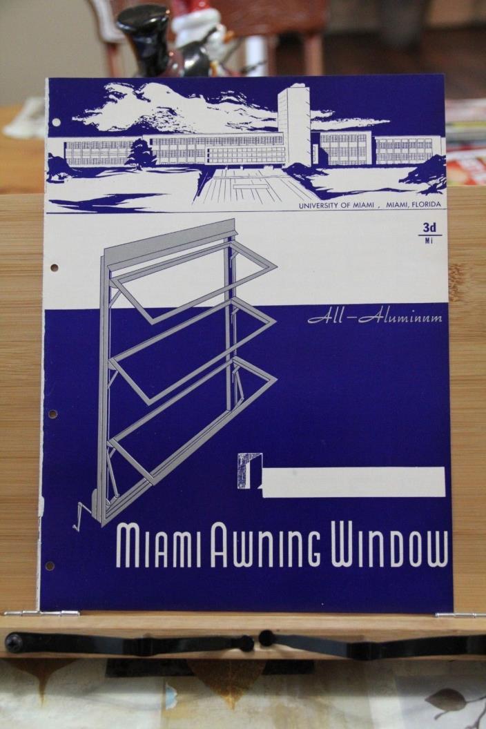 Brochure Miami Window Corp Awning Window Metalart Miami Florida FL Vintage 1951