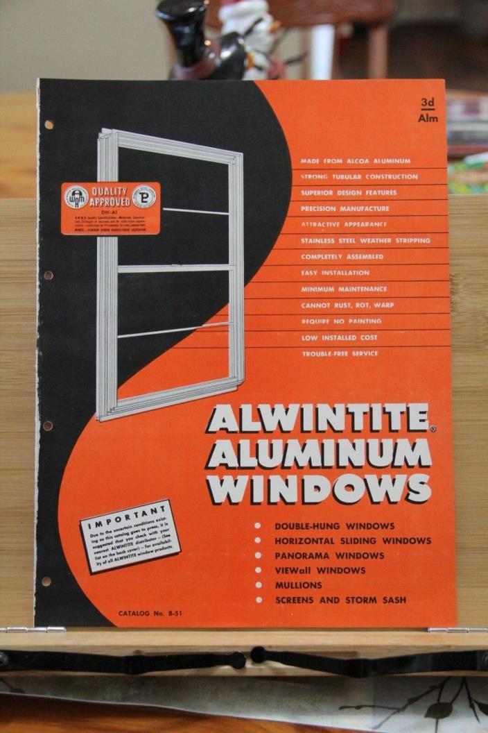 Brochure Aluminum Window Alwinitite Garden City New York NY 1951 Vintage